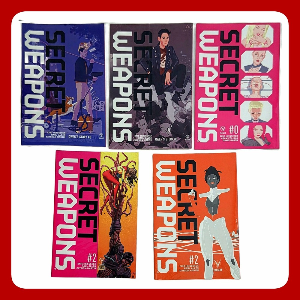 Secret Weapons #0 #2 Valiant Comic Book Lot Owen's Story Pre-Order Variant 5ct